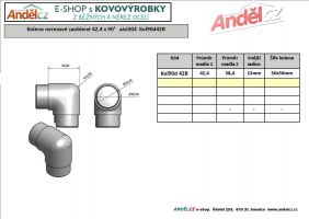 Koleno nerez zaoblené 42 x 90°