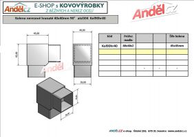 Koleno nerezové 40x40 90°
