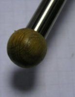 Koncovka prutu pr.12mm-kulička dubová