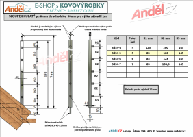 SLOUPEK zábradlí kulatý do schodnice50-nerez