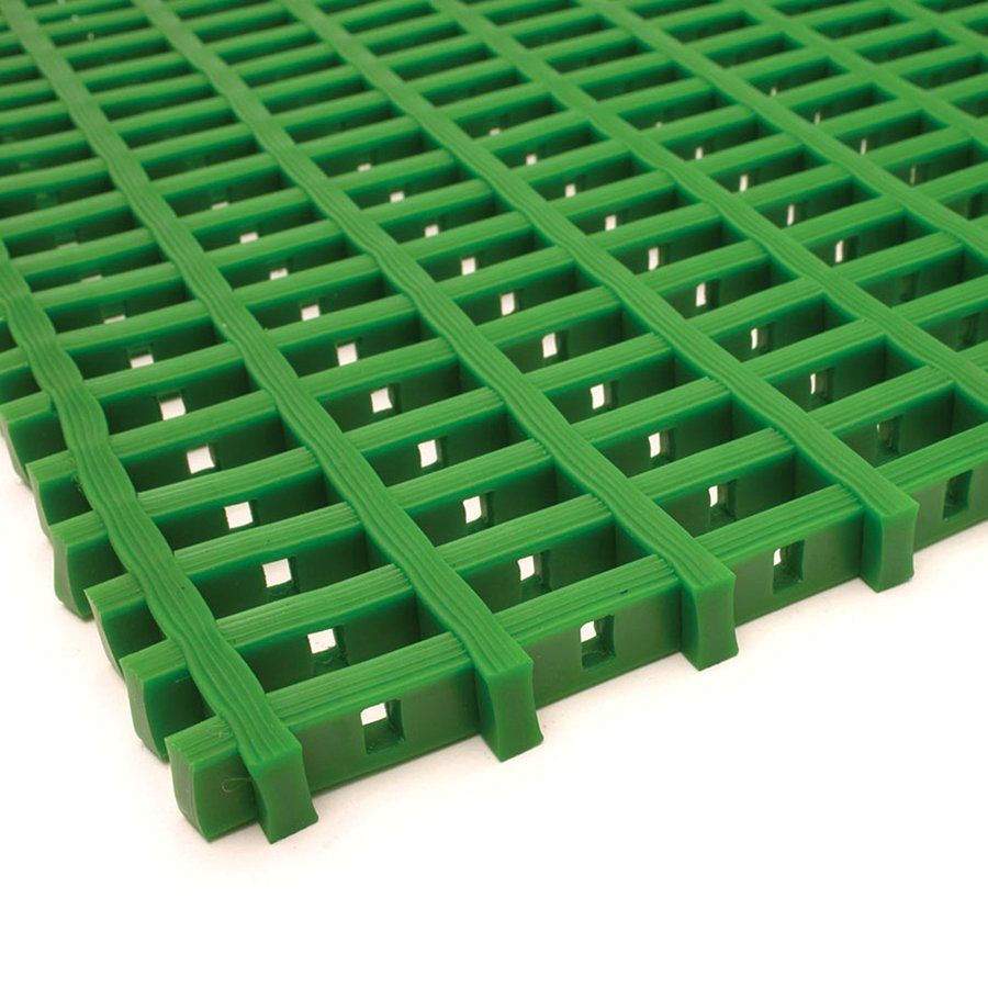 Zelená univerzální protiskluzová olejivzdorná rohož (mřížka 30 x 10 mm) (role) - délka 5 m, šířka 90 cm, výška 1,2 cm F