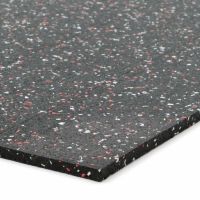 Černo-bílo-červená podlahová guma (deska) FLOMA FitFlo SF1050 - 200 x 100 x 1,6 cm