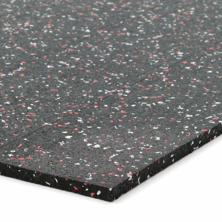 Černo-bílo-červená podlahová guma (deska) FLOMA FitFlo SF1050 - délka 200 cm, šířka 100 cm, výška 1,6 cm