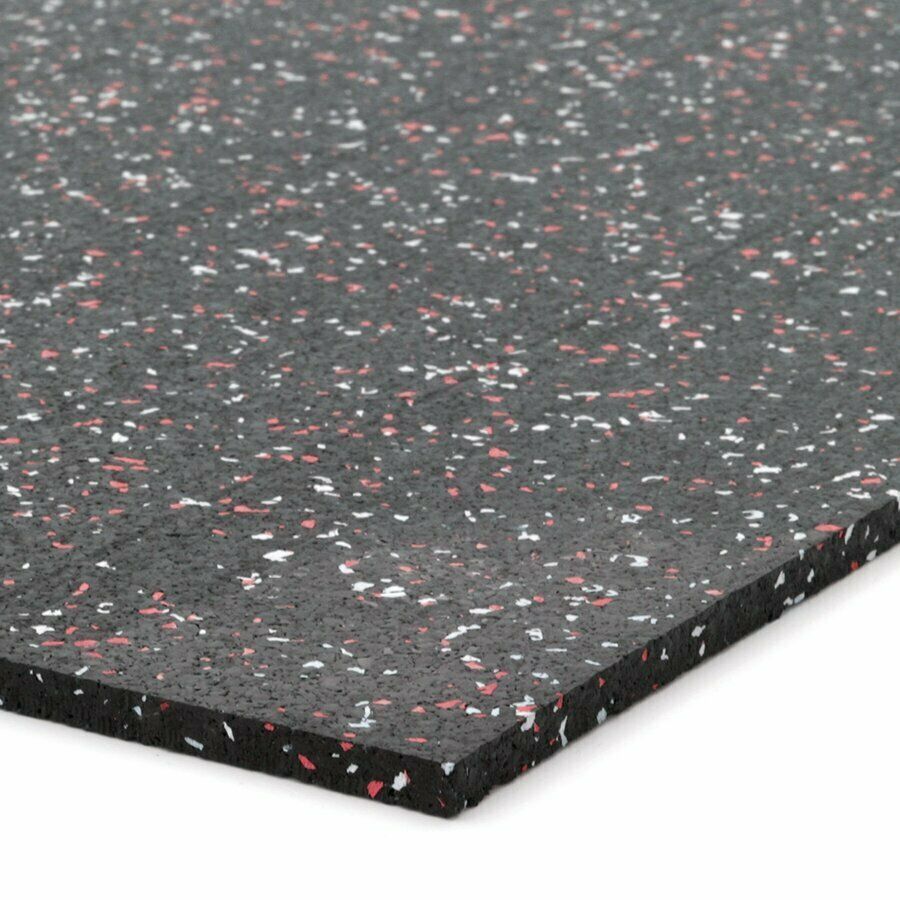Černo-bílo-červená gumová podlahová deska FLOMA FitFlo SF1050 - délka 200 cm, šířka 100 cm, výška 1,6 cm