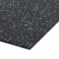 Černo-bílo-modrá podlahová guma (deska) FLOMA FitFlo SF1050 - délka 200 cm, šířka 100 cm a výška 1,6 cm