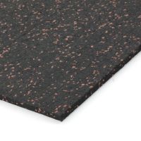 Černo-červená podlahová guma (deska) FLOMA FitFlo SF1050 - 200 x 100 x 1,6 cm