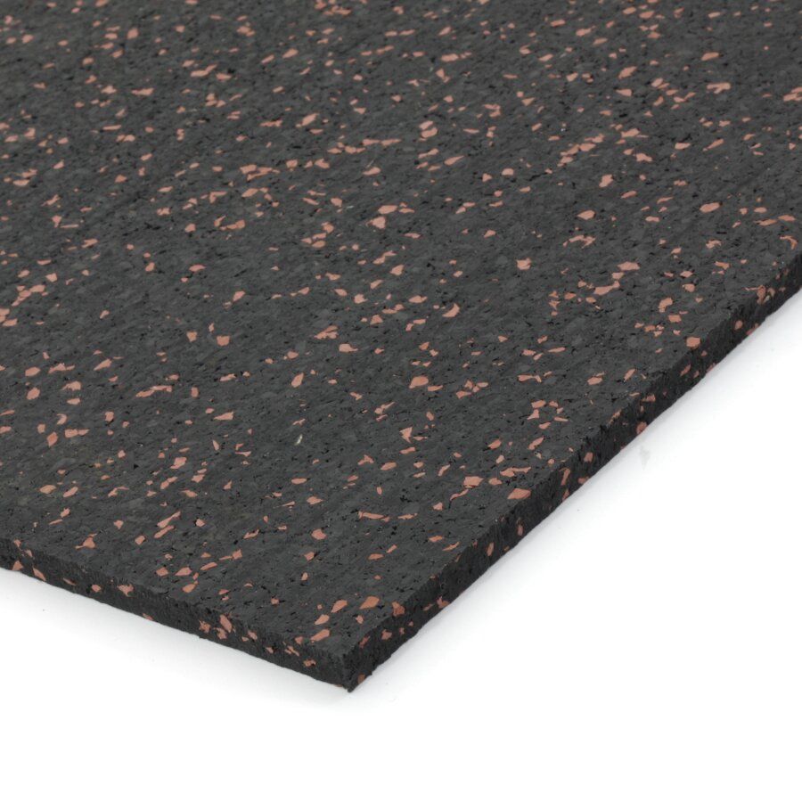 Černo-červená gumová podlahová deska FLOMA FitFlo SF1050 - délka 200 cm, šířka 100 cm, výška 1,6 cm