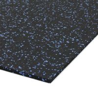 Černo-modrá podlahová guma (deska) FLOMA FitFlo SF1050 - 200 x 100 x 1,6 cm