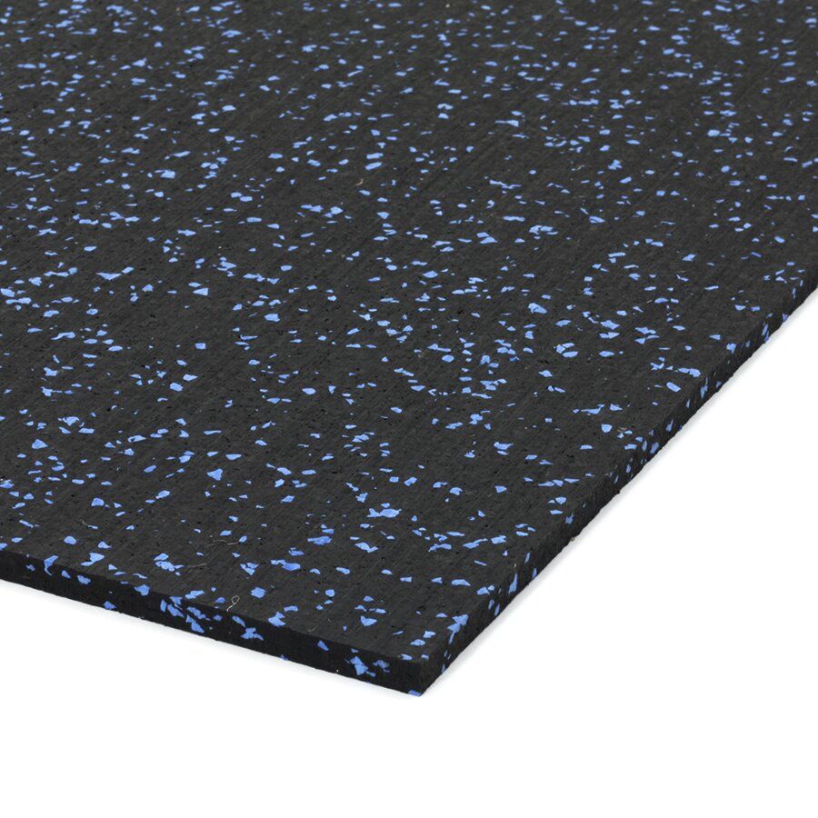 Černo-modrá gumová podlahová deska FLOMA FitFlo SF1050 - délka 200 cm, šířka 100 cm, výška 1,6 cm
