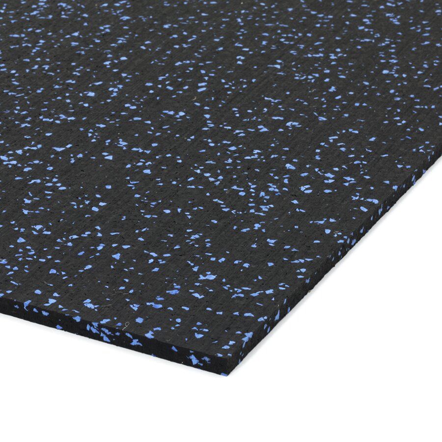 Černo-modrá podlahová guma (deska) FLOMA FitFlo SF1050 - délka 200 cm, šířka 100 cm a výška 1 cm