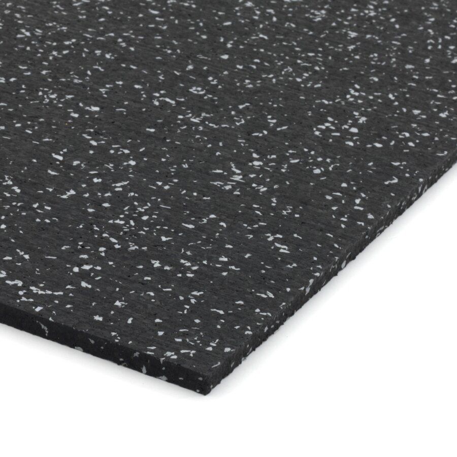 Černo-šedá gumová podlahová deska FLOMA FitFlo SF1050 - délka 200 cm, šířka 100 cm, výška 1 cm