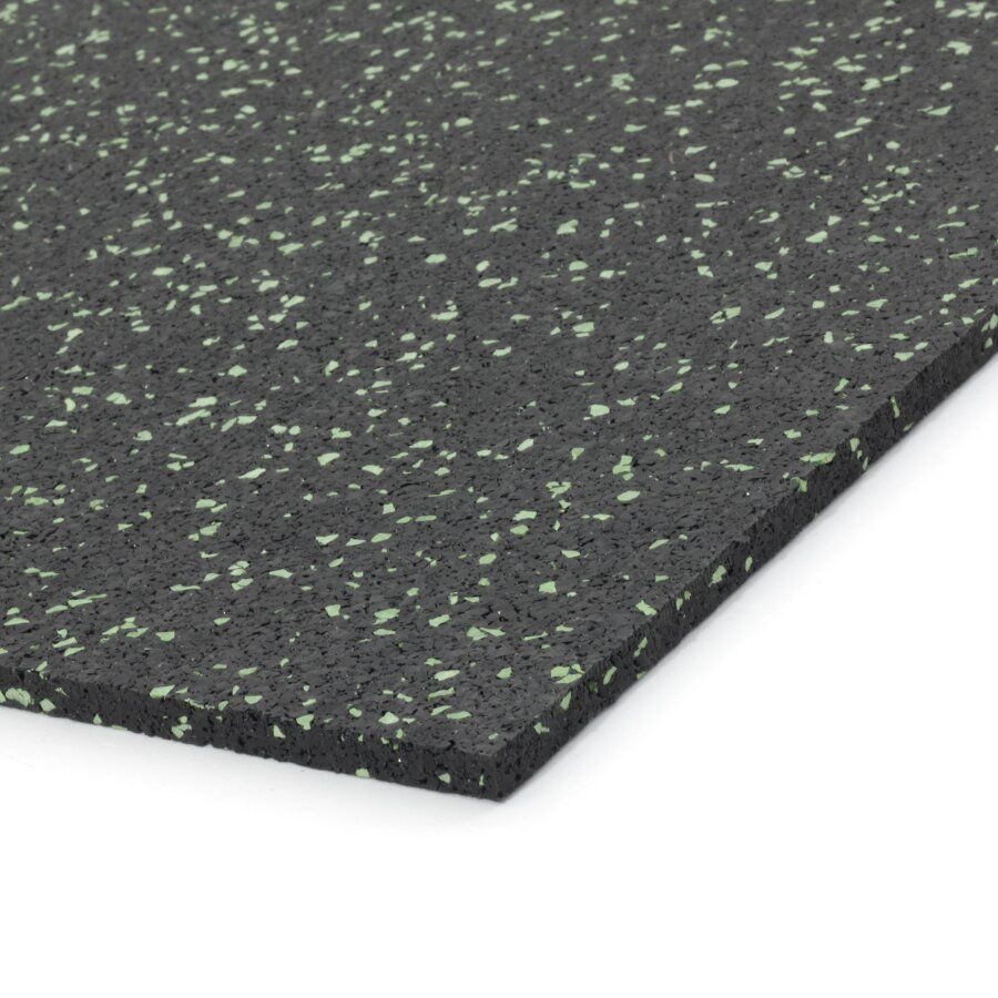 Černo-zelená podlahová guma (deska) FLOMA FitFlo SF1050 - délka 200 cm, šířka 100 cm, výška 1,6 cm