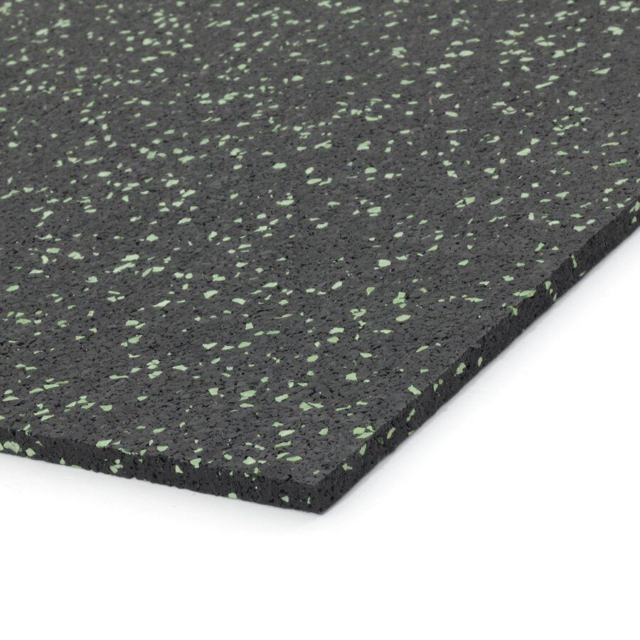 Černo-zelená gumová podlahová deska FLOMA FitFlo SF1050 - délka 200 cm, šířka 100 cm, výška 1,6 cm
