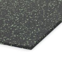 Černo-zelená podlahová guma (deska) FLOMA FitFlo SF1050 - 200 x 100 x 1 cm