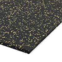 Černo-žlutá podlahová guma (deska) FLOMA FitFlo SF1050 - délka 200 cm, šířka 100 cm a výška 1 cm