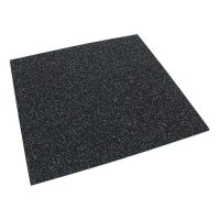 Černo-bílo-modrá gumová podlahová deska (puzzle - roh) FLOMA FitFlo SF1050 - délka 100 cm, šířka 100 cm, výška 1 cm