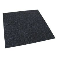 Černo-modrá gumová podlahová deska (puzzle - roh) FLOMA FitFlo SF1050 - délka 100 cm, šířka 100 cm, výška 1 cm