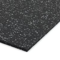 Černo-šedá gumová podlahová deska (puzzle - roh) FLOMA FitFlo SF1050 - délka 100 cm, šířka 100 cm, výška 1 cm