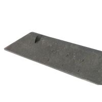 Černý plastový parkovací doraz CarStop - délka 78 cm, šířka 10 cm, výška 6 cm