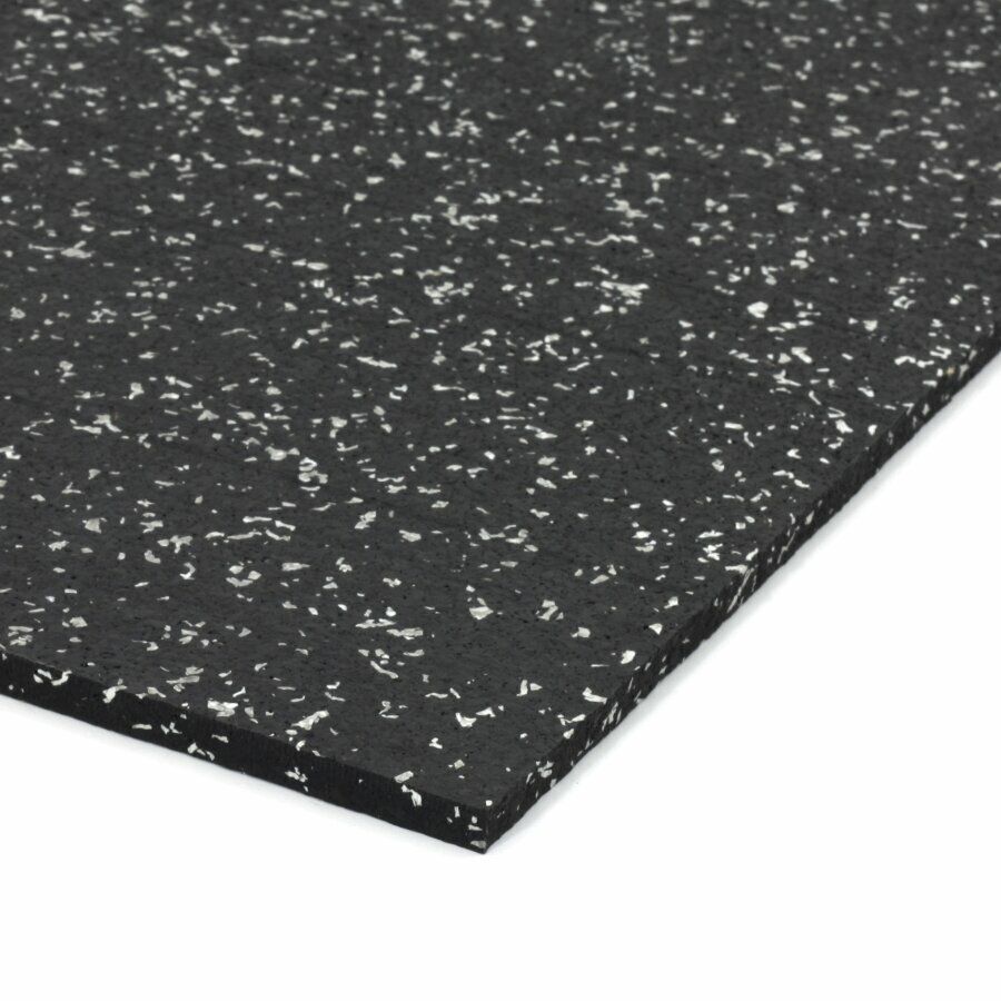 Černo-bílá gumová podlahová deska FLOMA IceFlo SF1100 - délka 200 cm, šířka 100 cm, výška 1 cm