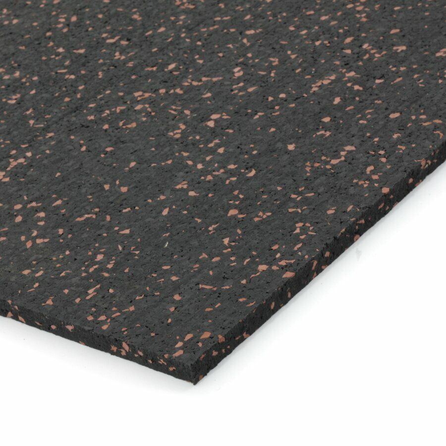 Černo-červená gumová podlahová deska FLOMA IceFlo SF1100 - délka 200 cm, šířka 100 cm, výška 1,6 cm