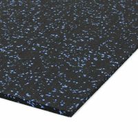 Černo-modrá podlahová guma (deska) FLOMA IceFlo SF1100 - délka 200 cm, šířka 100 cm a výška 1 cm