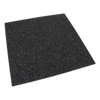 Černo-šedá gumová podlahová deska (puzzle - roh) FLOMA IceFlo SF1100 - délka 100 cm, šířka 100 cm, výška 1,6 cm