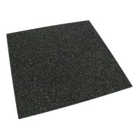 Černo-zelená gumová podlahová deska (puzzle - roh) FLOMA IceFlo SF1100 - délka 100 cm, šířka 100 cm, výška 1,6 cm