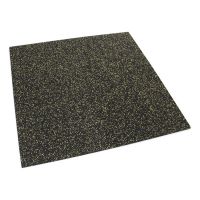 Černo-žlutá gumová podlahová deska (puzzle - roh) FLOMA IceFlo SF1100 - délka 100 cm, šířka 100 cm, výška 1,6 cm