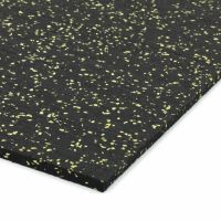 Černo-žlutá podlahová guma (deska) FLOMA IceFlo SF1100 - délka 200 cm, šířka 100 cm, výška 1 cm