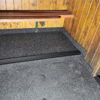 Černá gumová soklová podlahová lišta FLOMA SF1100 IceFlo - délka 200 cm, šířka 7 cm a tloušťka 0,8 cm