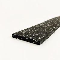 Černo-bílá gumová soklová podlahová lišta FLOMA FitFlo IceFlo - délka 200 cm, šířka 7 cm, tloušťka 0,8 cm