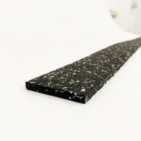 Černo-bílá gumová soklová podlahová lišta FLOMA FitFlo IceFlo - délka 200 cm, šířka 7 cm, tloušťka 0,8 cm