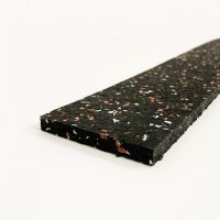 Černo-bílo-červená gumová soklová podlahová lišta FLOMA FitFlo IceFlo - délka 200 cm, šířka 7 cm, tloušťka 0,8 cm