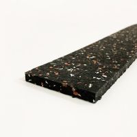Černo-bílo-modrá gumová soklová podlahová lišta FLOMA IceFlo SF1100 - délka 200 cm, šířka 7 cm a tloušťka 0,8 cm