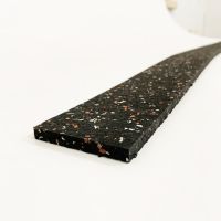 Černo-bílo-červená gumová soklová podlahová lišta FLOMA FitFlo IceFlo - délka 200 cm, šířka 7 cm, tloušťka 0,8 cm