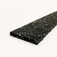 Černo-bílo-modrá gumová soklová podlahová lišta FLOMA SF1050 FitFlo - délka 200 cm, šířka 7 cm, tloušťka 0,8 cm