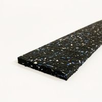 Černo-bílo-modrá gumová soklová podlahová lišta FLOMA FitFlo IceFlo - délka 200 cm, šířka 7 cm, tloušťka 0,8 cm
