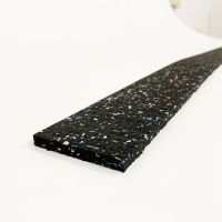 Černo-bílo-modrá gumová soklová podlahová lišta FLOMA FitFlo IceFlo - délka 200 cm, šířka 7 cm, tloušťka 0,8 cm