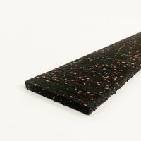 Černo-červená gumová soklová podlahová lišta FLOMA FitFlo IceFlo - délka 200 cm, šířka 7 cm, tloušťka 0,8 cm