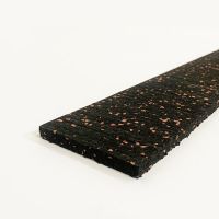 Černo-červená gumová soklová podlahová lišta FLOMA SF1100 IceFlo - délka 200 cm, šířka 7 cm a tloušťka 0,8 cm
