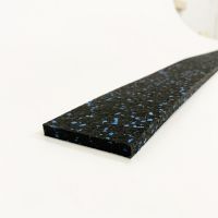 Černo-modrá gumová soklová podlahová lišta FLOMA FitFlo IceFlo - délka 200 cm, šířka 7 cm, tloušťka 0,8 cm