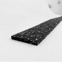 Černo-šedá gumová soklová podlahová lišta FLOMA FitFlo IceFlo - délka 200 cm, šířka 7 cm, tloušťka 0,8 cm