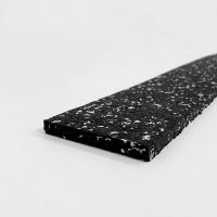 Černo-šedá gumová soklová podlahová lišta FLOMA SF1100 IceFlo - délka 200 cm, šířka 7 cm a tloušťka 0,8 cm