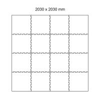 Černo-zelená gumová podlahová deska (puzzle - roh) FLOMA FitFlo SF1050 - délka 50 cm, šířka 50 cm, výška 1 cm