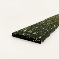 Černo-zelená gumová soklová podlahová lišta FLOMA FitFlo SF1050 - délka 200 cm, šířka 7 cm, tloušťka 0,8 cm