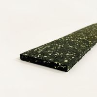 Černo-zelená gumová soklová podlahová lišta FLOMA FitFlo IceFlo - délka 200 cm, šířka 7 cm, tloušťka 0,8 cm