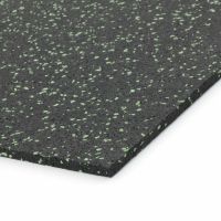 Černo-zelená gumová soklová podlahová lišta FLOMA IceFlo SF1100 - délka 200 cm, šířka 7 cm a tloušťka 0,8 cm