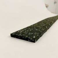 Černo-zelená gumová soklová podlahová lišta FLOMA FitFlo SF1050 - délka 200 cm, šířka 7 cm, tloušťka 0,8 cm