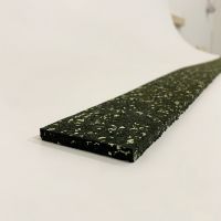 Černo-zelená gumová soklová podlahová lišta FLOMA FitFlo IceFlo - délka 200 cm, šířka 7 cm, tloušťka 0,8 cm